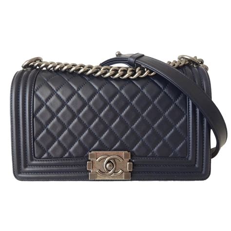 sac chanel boy bleu|Chanel boyfriend bag small.